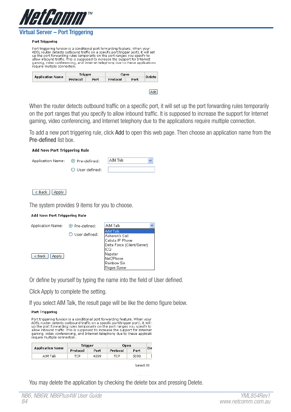 NetComm NB6 User Manual | Page 84 / 152