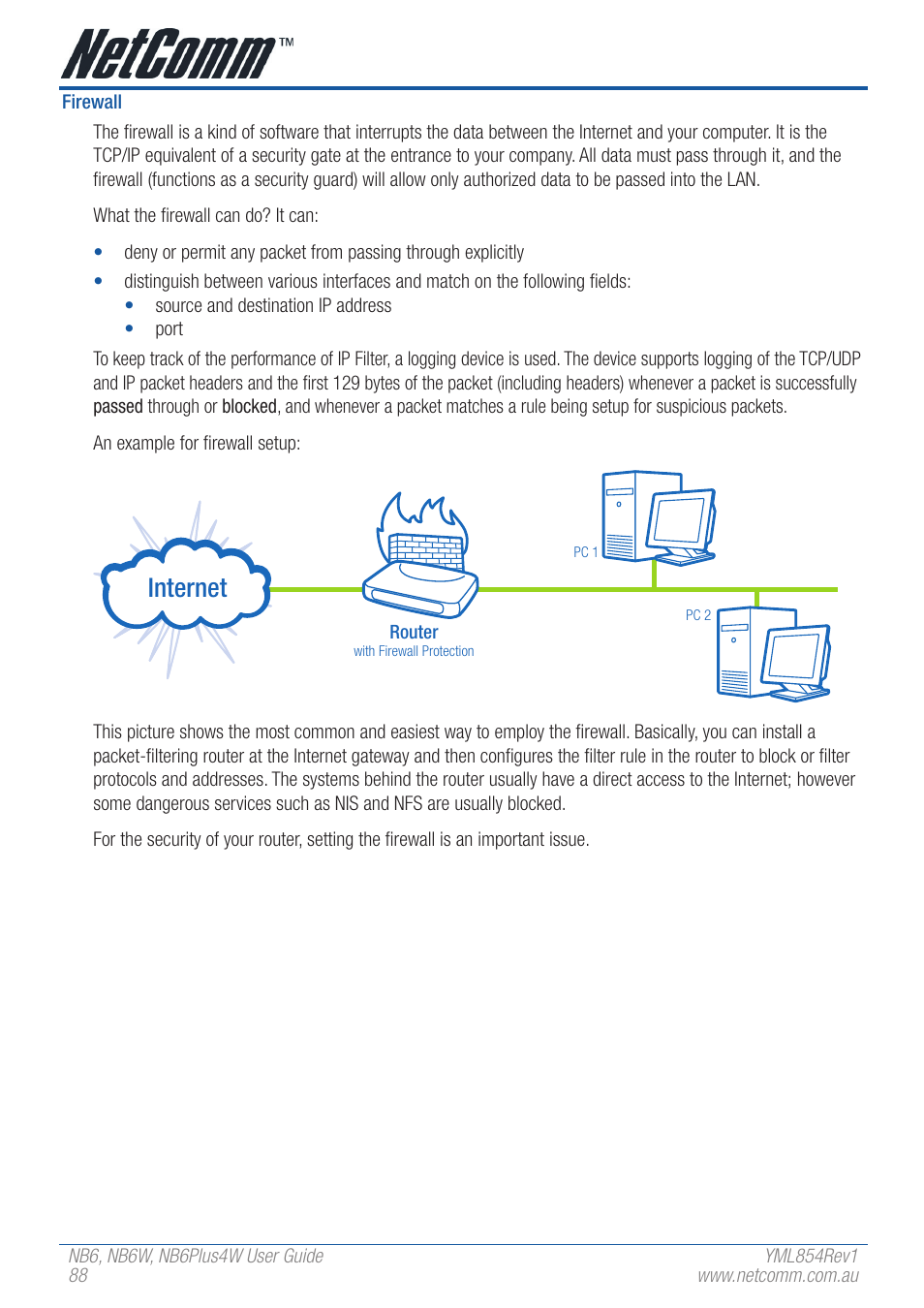 Internet | NetComm NB6 User Manual | Page 88 / 152