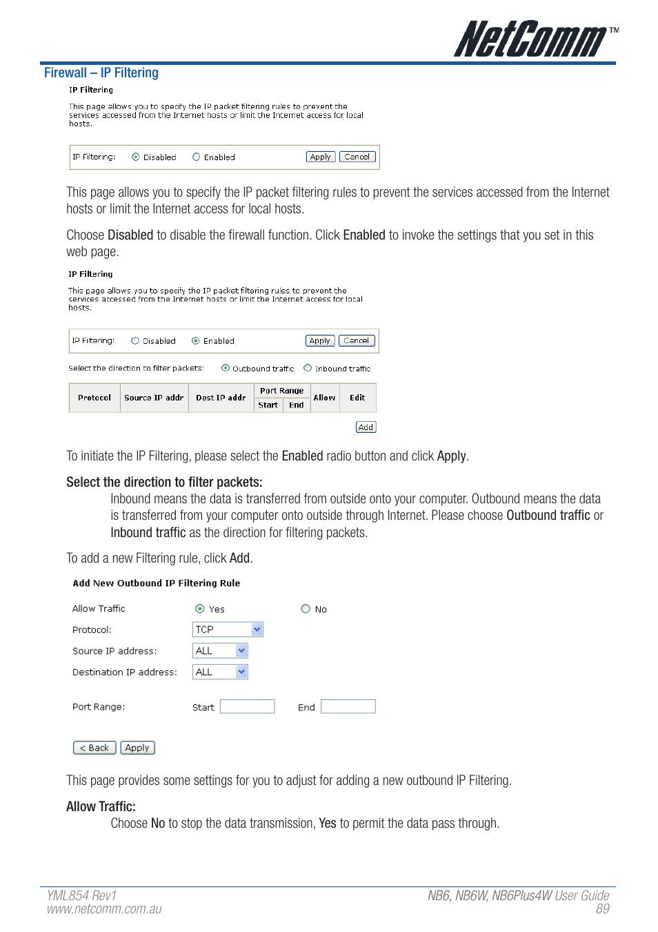 NetComm NB6 User Manual | Page 89 / 152