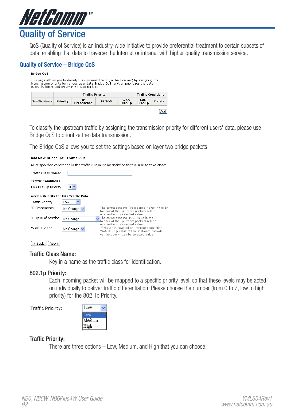 Quality of service | NetComm NB6 User Manual | Page 92 / 152