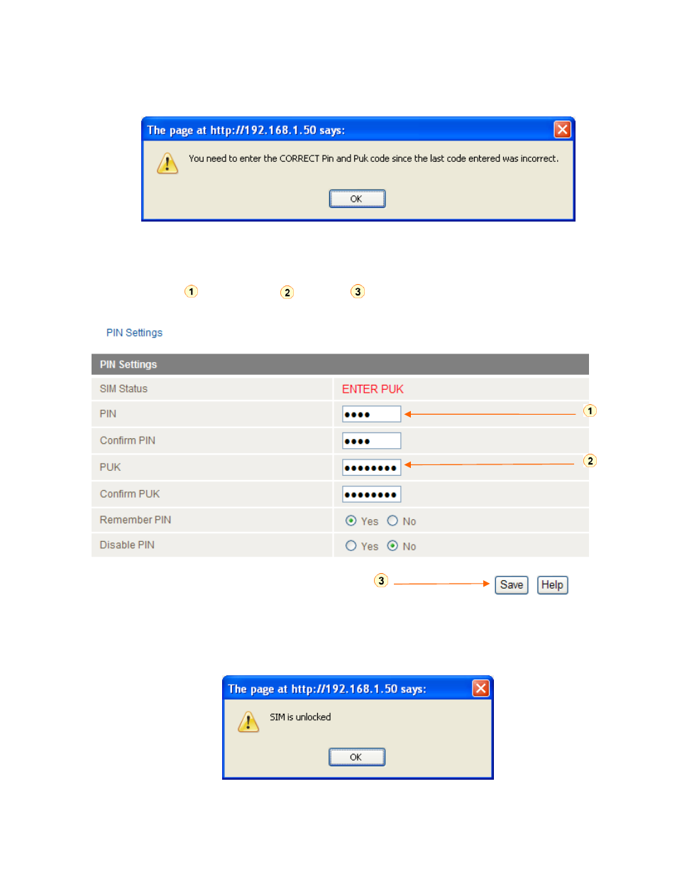 3 enter puk, Enter puk | NetComm NTC-990 User Manual | Page 17 / 72