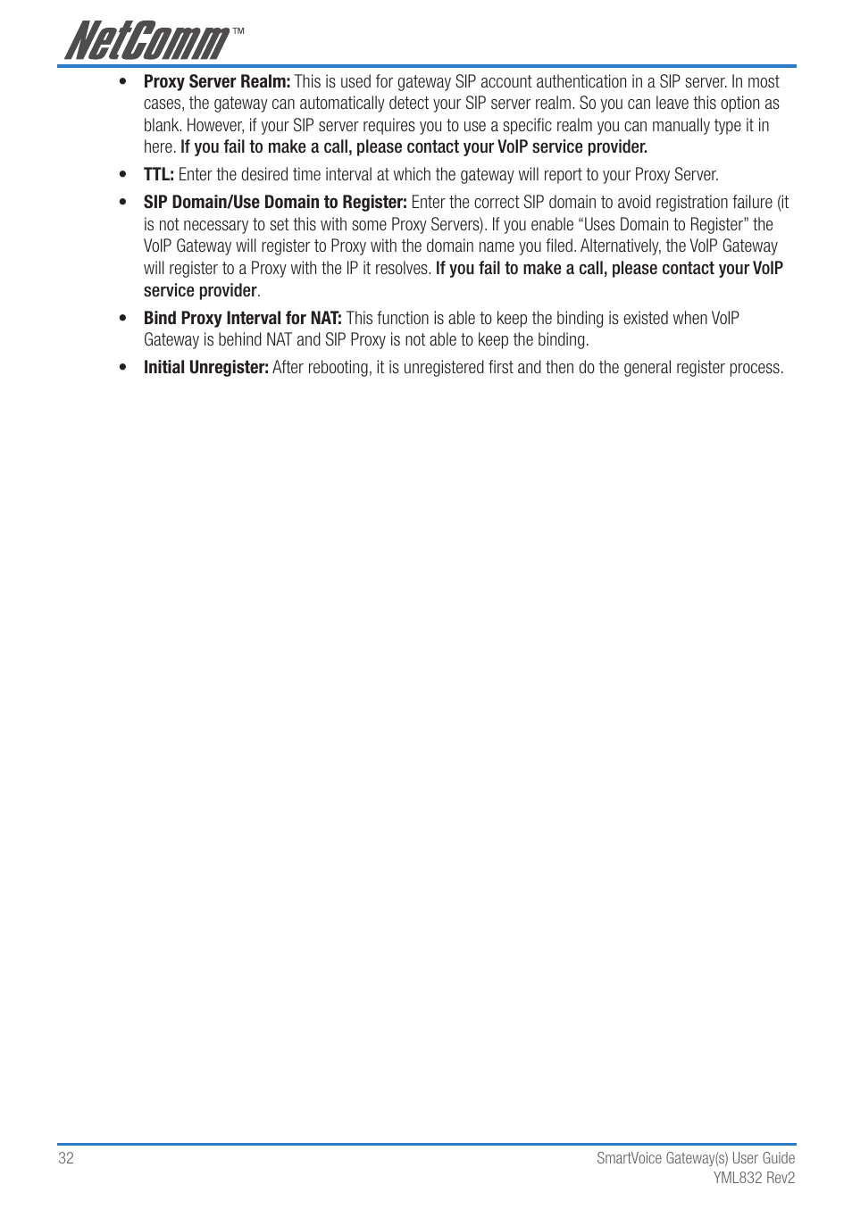 NetComm 4-port and 8-port Gateways Gateway Series User Manual | Page 32 / 94