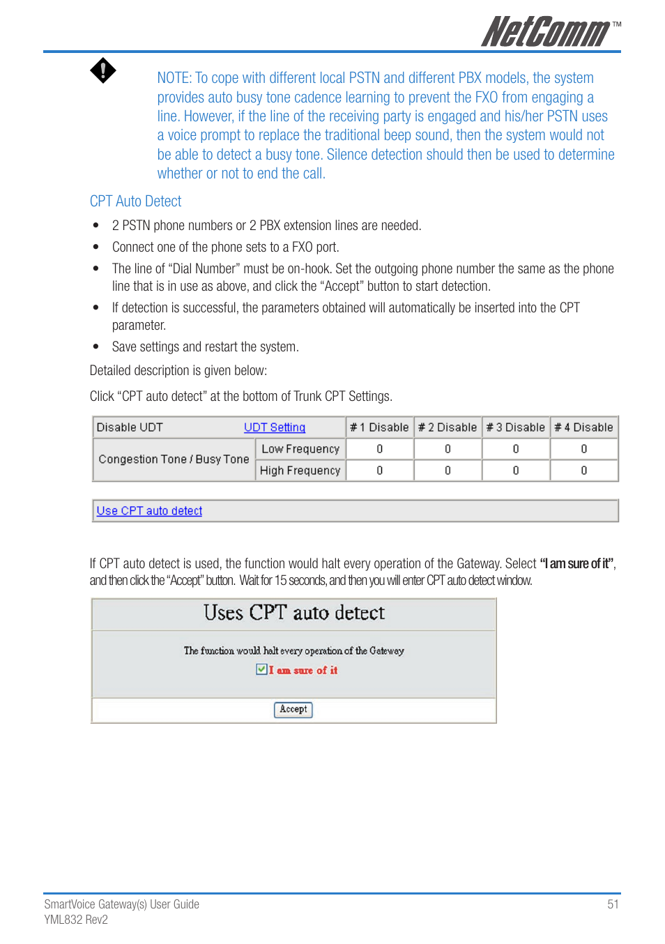 NetComm 4-port and 8-port Gateways Gateway Series User Manual | Page 51 / 94