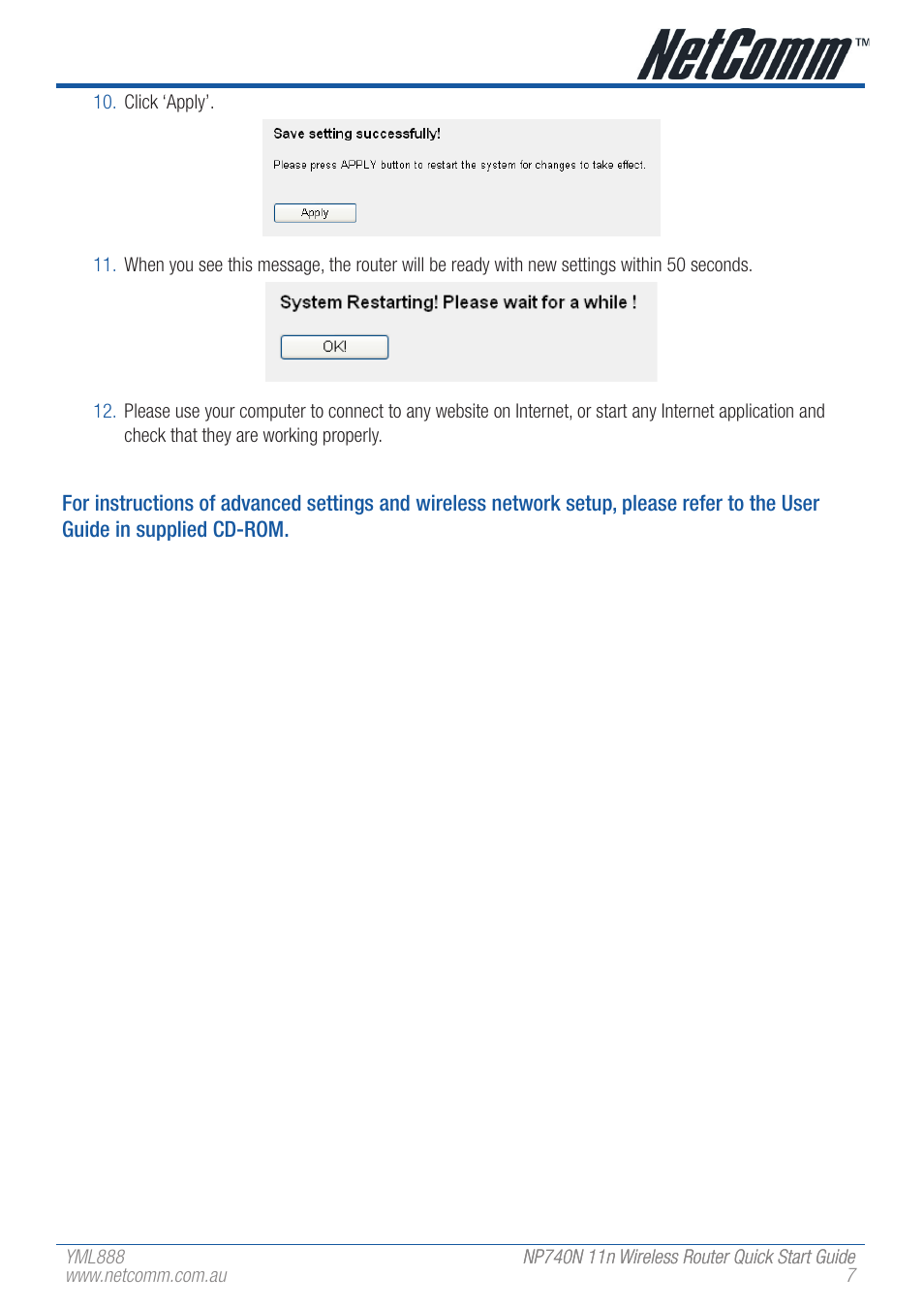 NetComm NP740N User Manual | Page 7 / 8