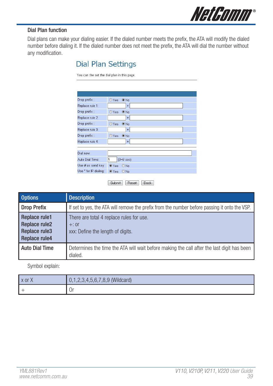 NetComm V110 User Manual | Page 39 / 68