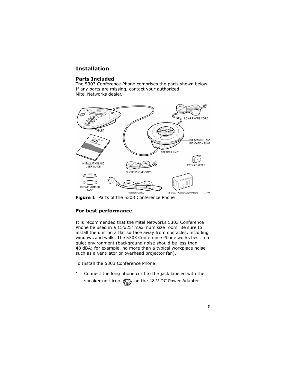 Installation, Parts included, For best performance | NetComm 5303 User Manual | Page 5 / 12