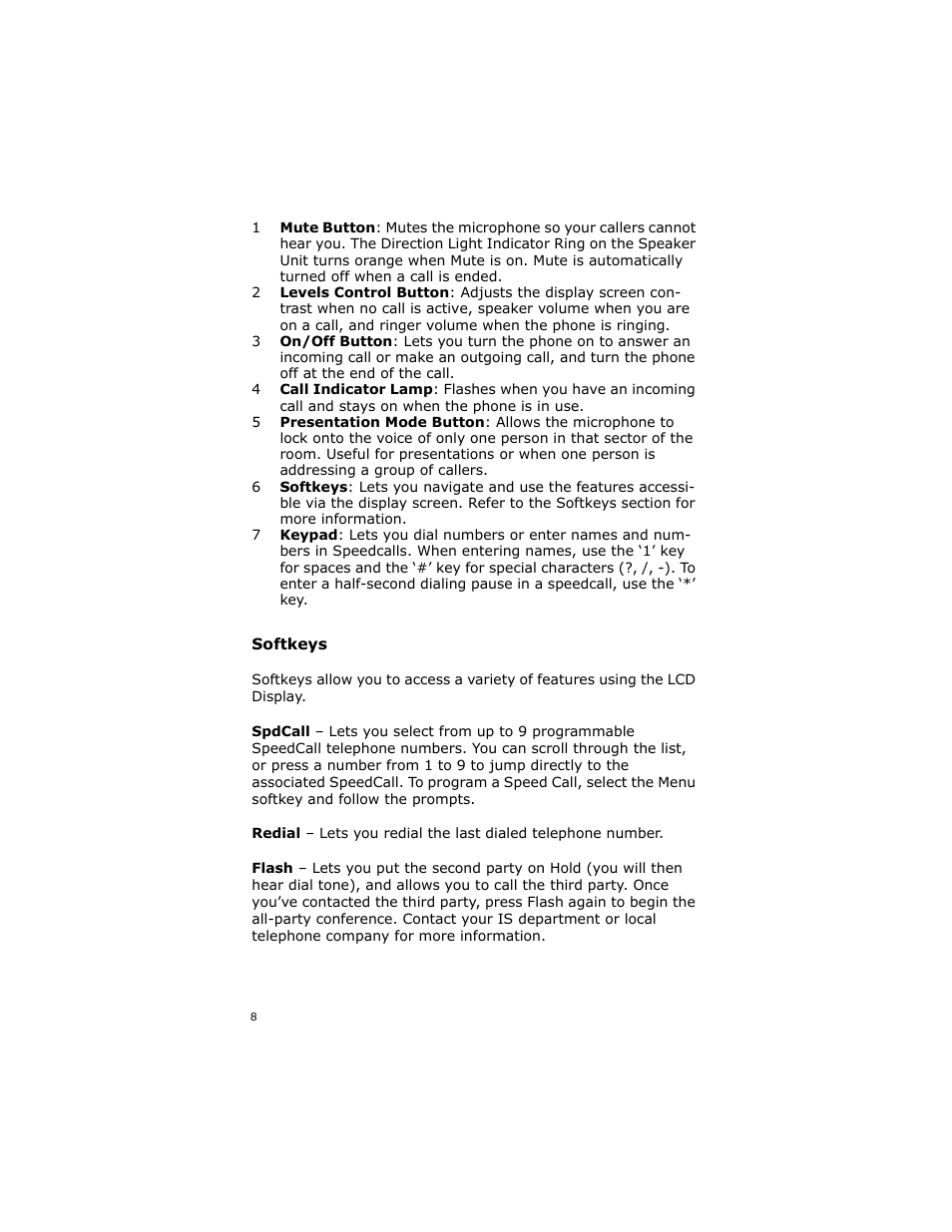 Softkeys | NetComm 5303 User Manual | Page 8 / 12