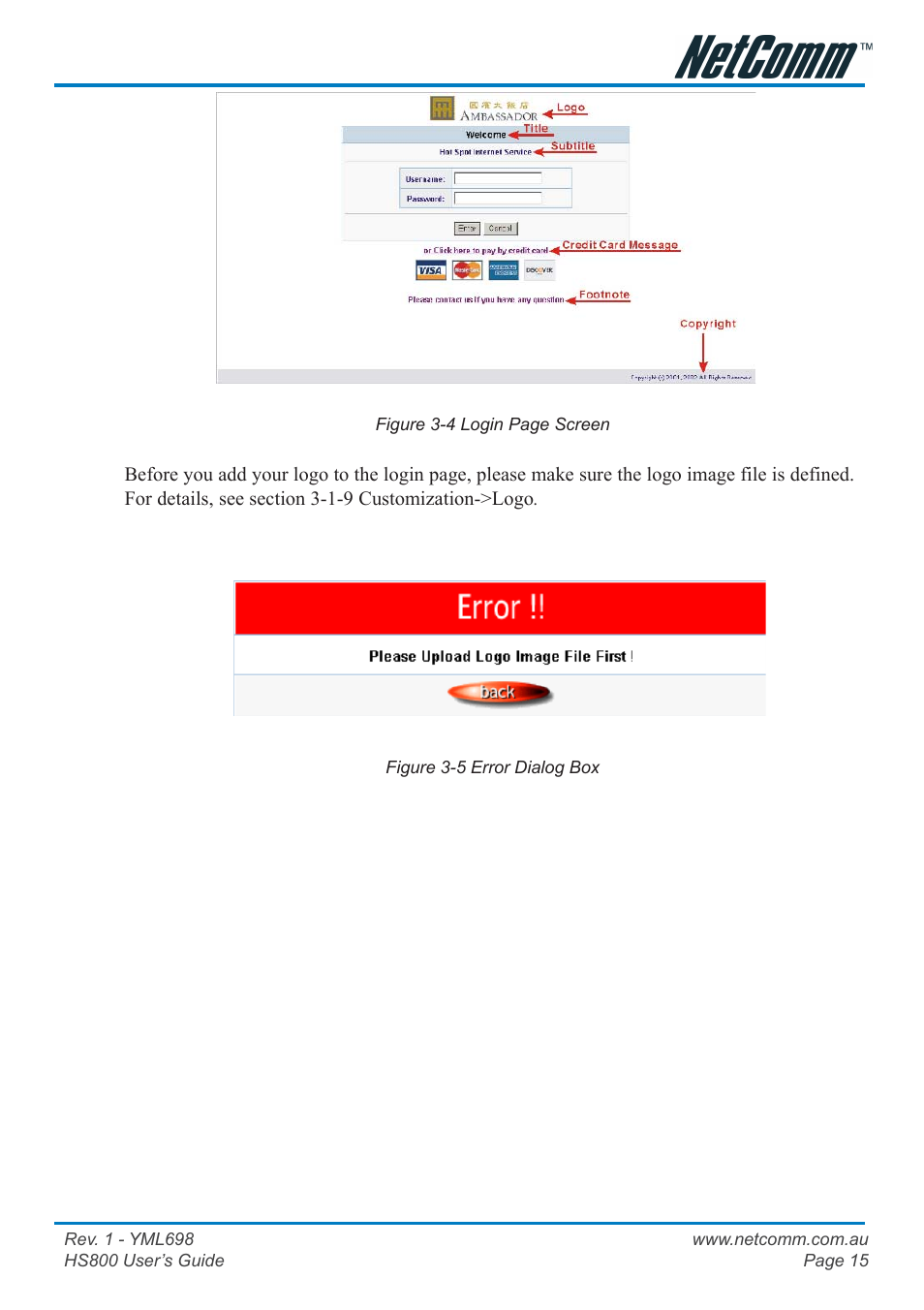 NetComm HS800 User Manual | Page 15 / 68