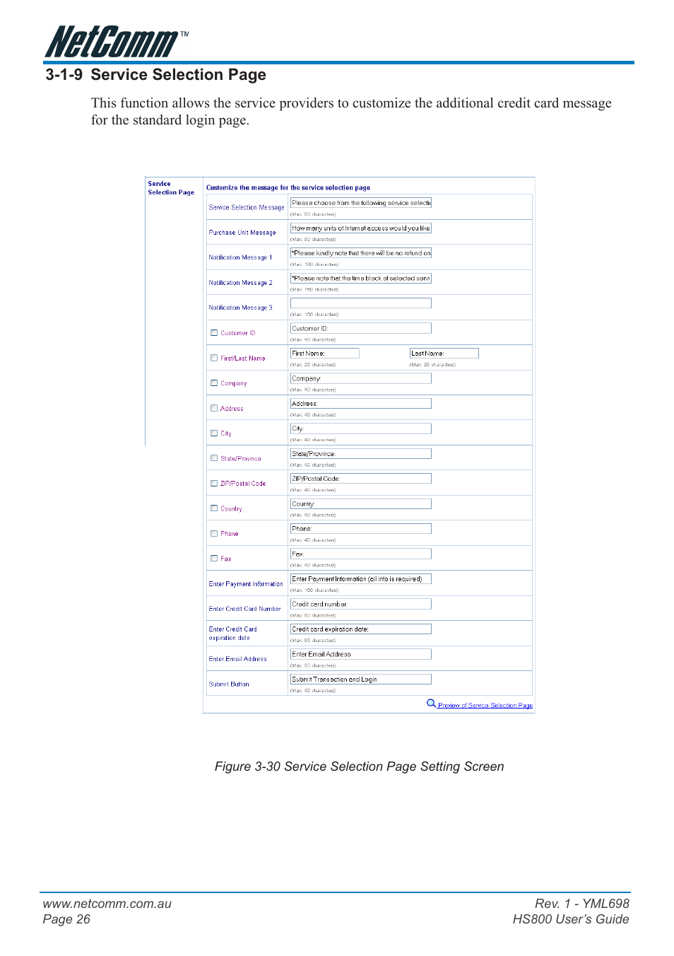 NetComm HS800 User Manual | Page 26 / 68