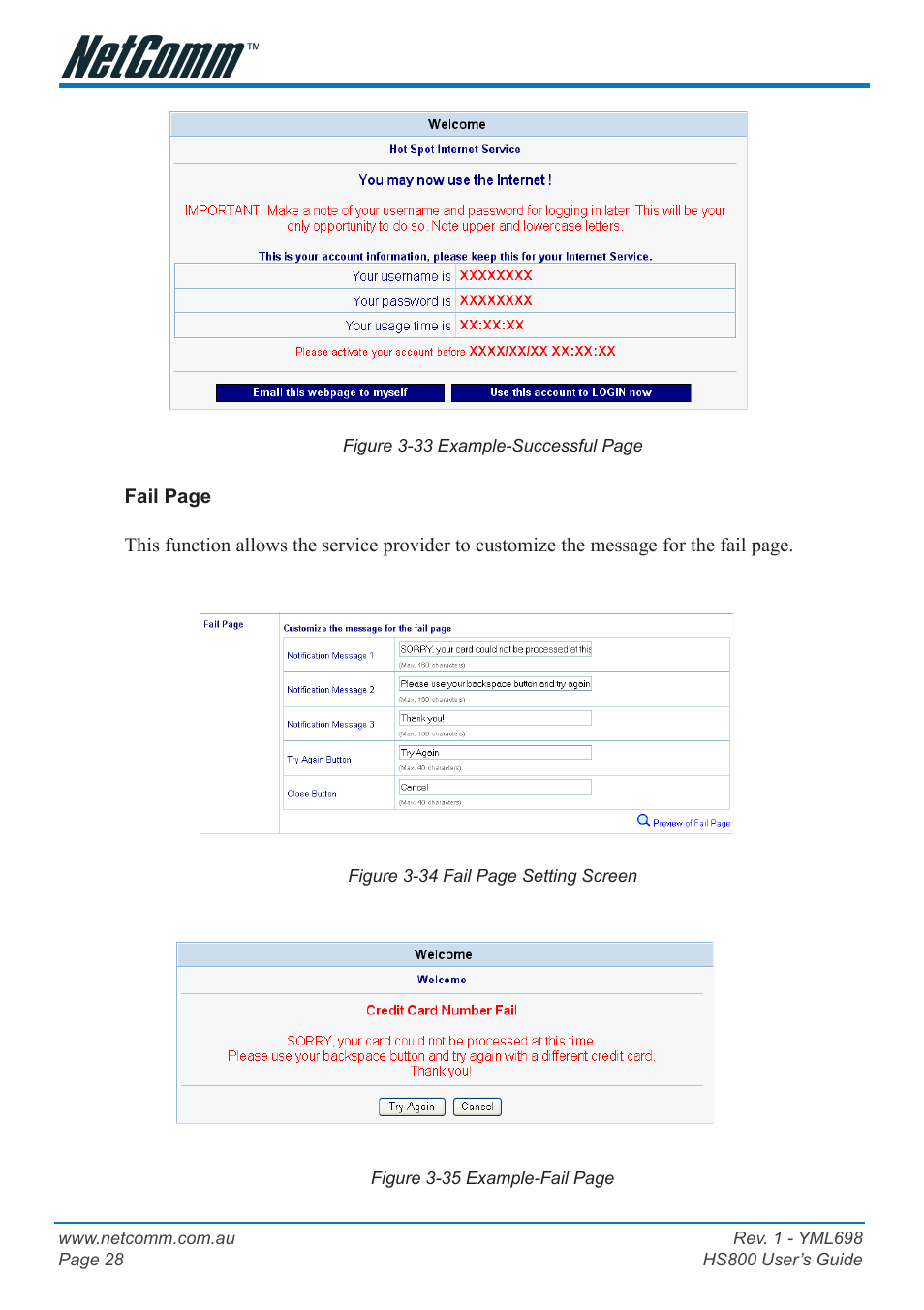 NetComm HS800 User Manual | Page 28 / 68