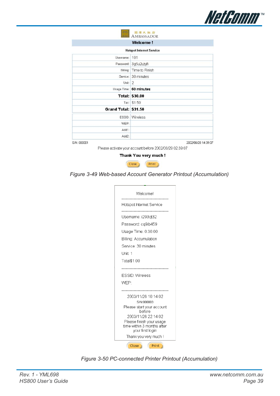 NetComm HS800 User Manual | Page 39 / 68