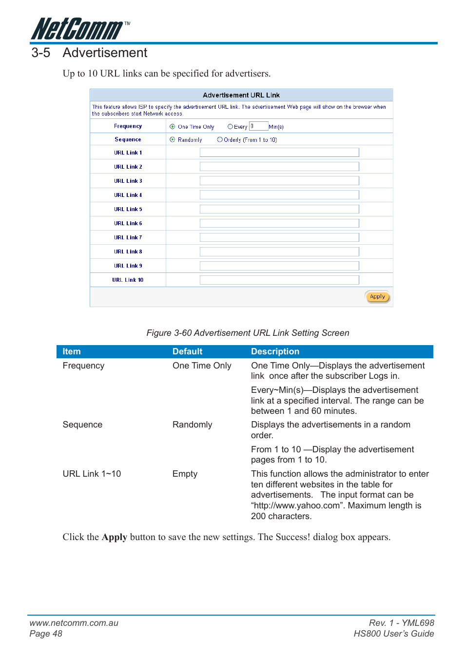 5 advertisement, Walled garden, Troubleshooting | Frequently asked questions | NetComm HS800 User Manual | Page 48 / 68