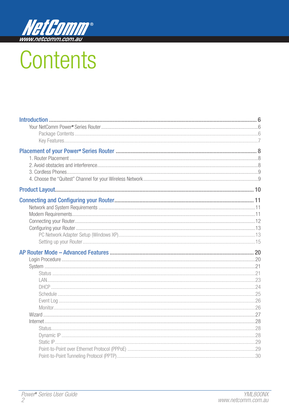 NetComm 802.11 User Manual | Page 2 / 78