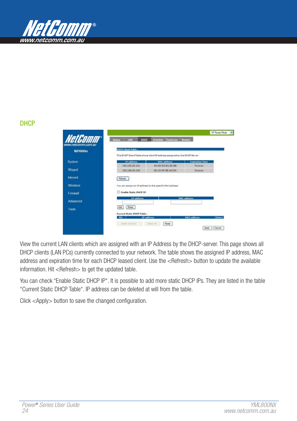 NetComm 802.11 User Manual | Page 24 / 78