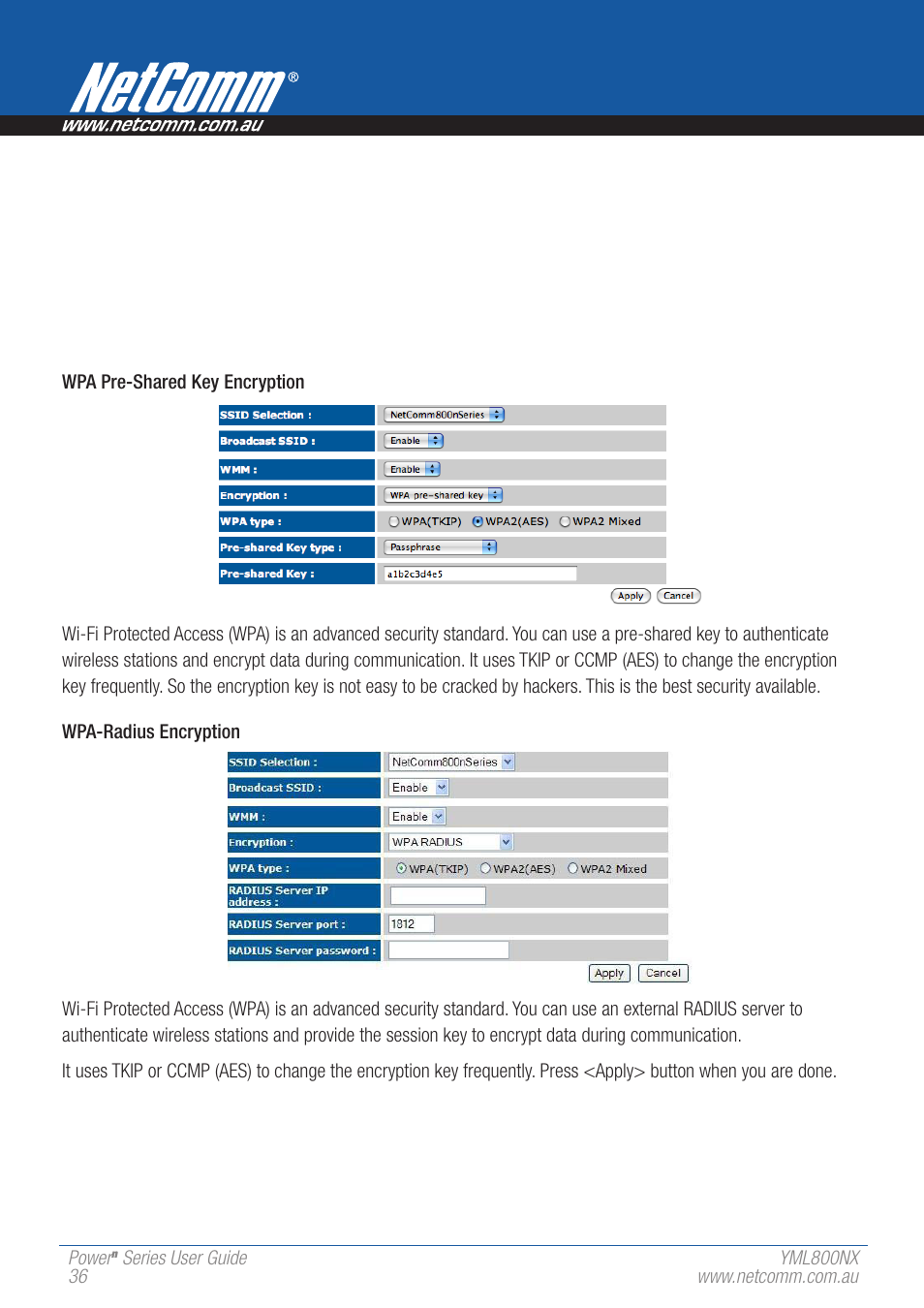 NetComm 802.11 User Manual | Page 36 / 78