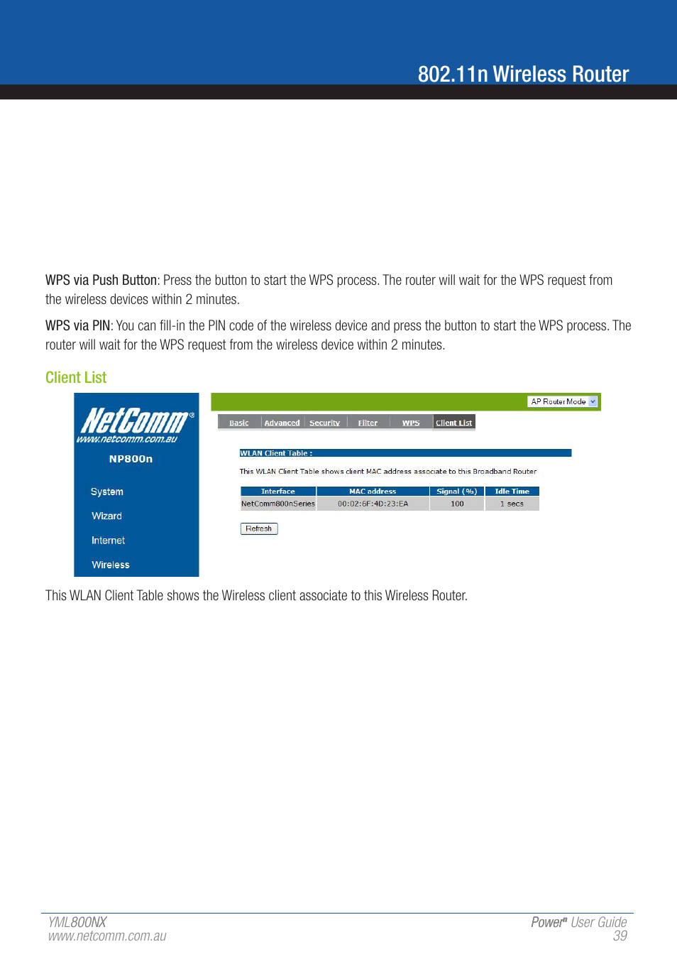 11n wireless router | NetComm 802.11 User Manual | Page 39 / 78