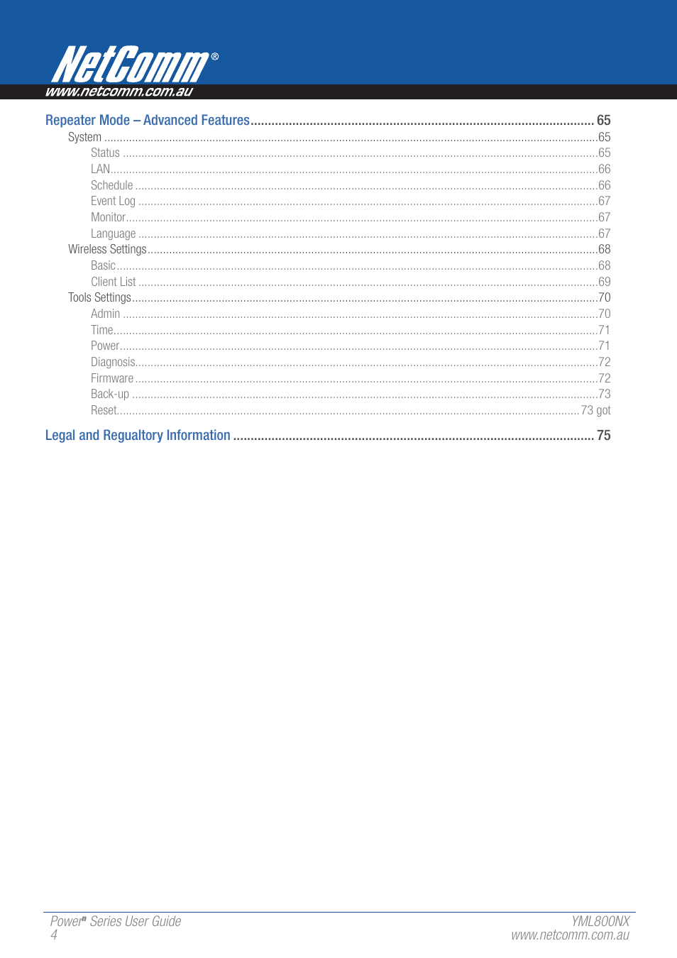 NetComm 802.11 User Manual | Page 4 / 78