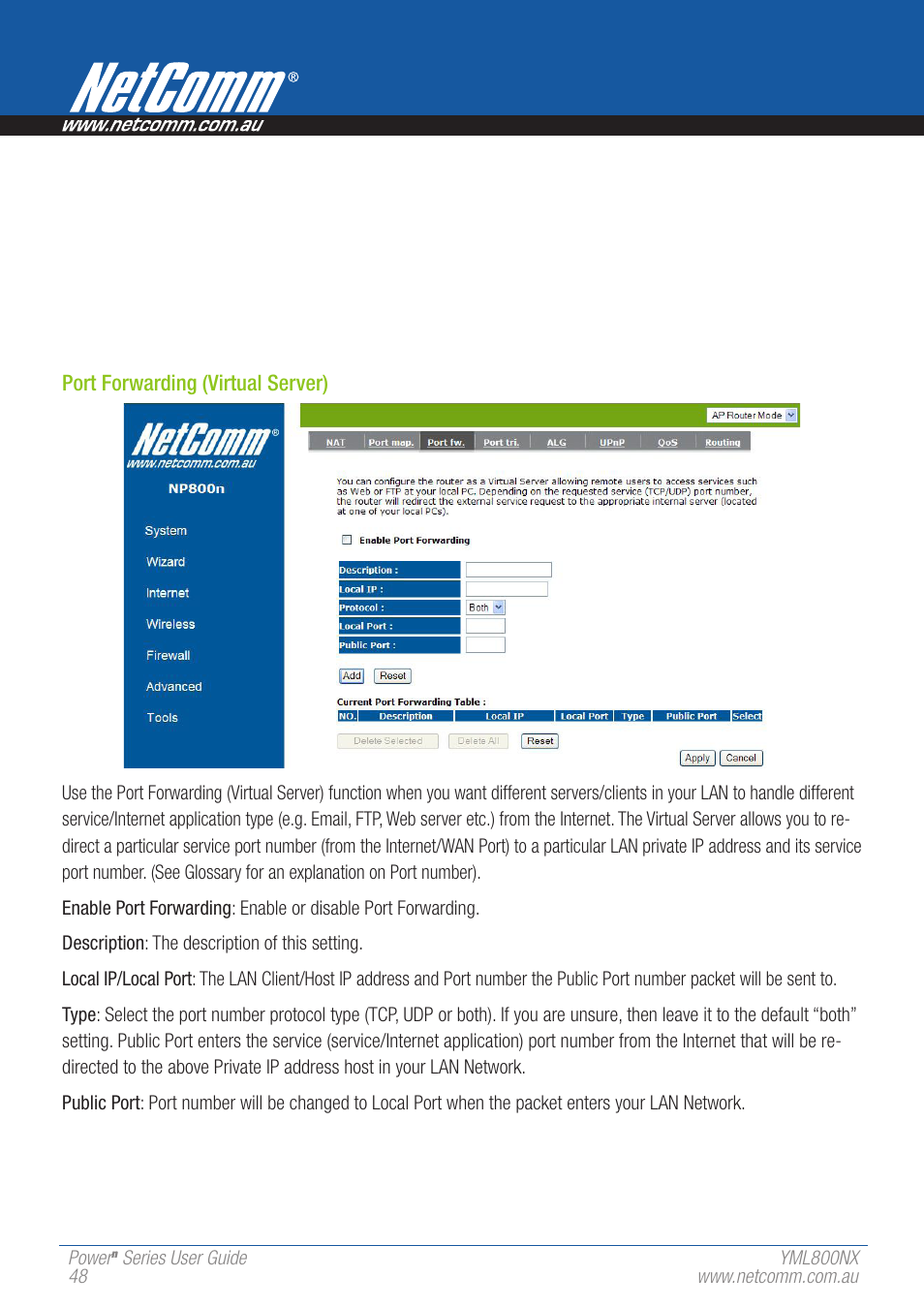 NetComm 802.11 User Manual | Page 48 / 78