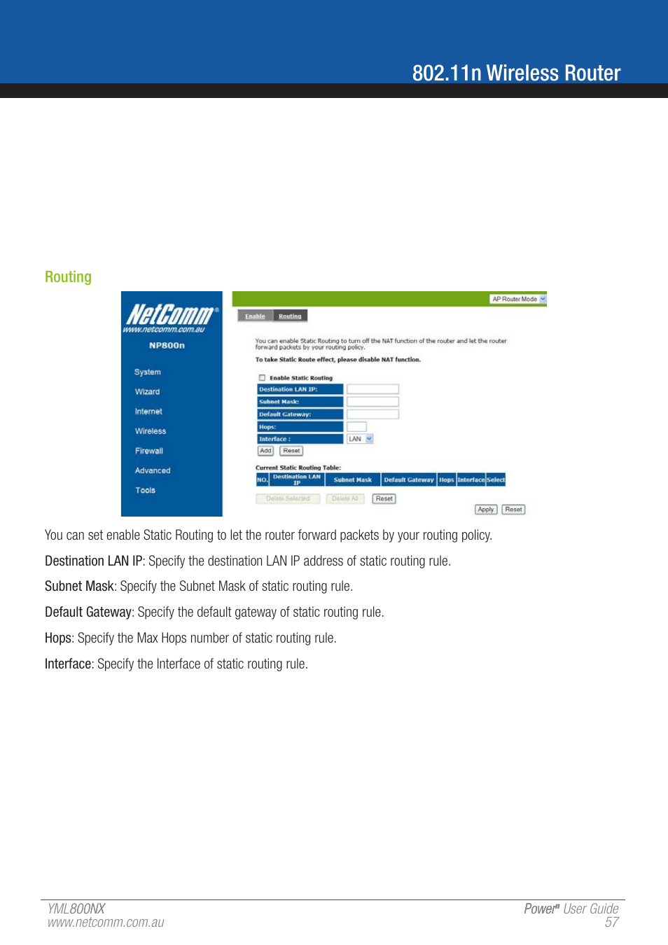 11n wireless router | NetComm 802.11 User Manual | Page 57 / 78