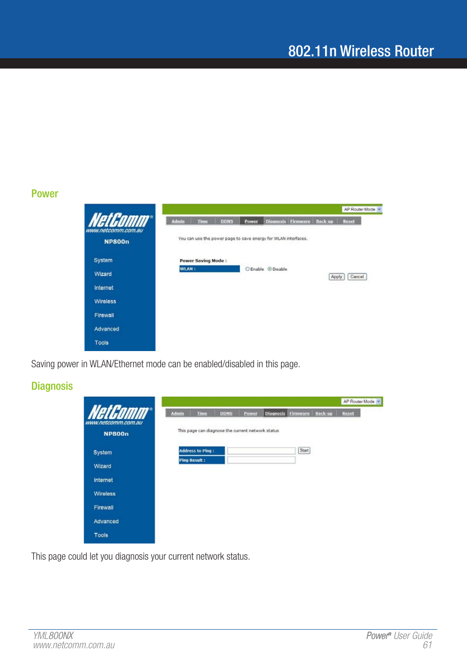 11n wireless router | NetComm 802.11 User Manual | Page 61 / 78