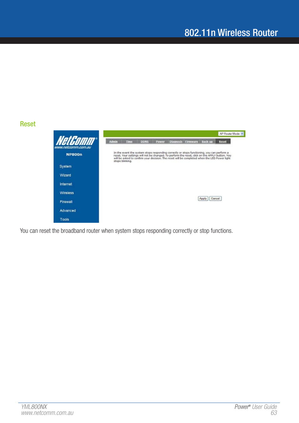 11n wireless router | NetComm 802.11 User Manual | Page 63 / 78