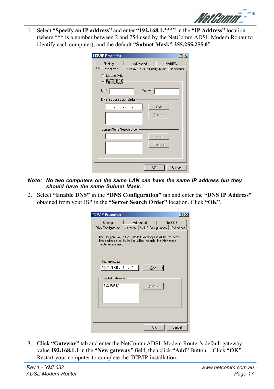 NetComm NB3300 User Manual | Page 17 / 48