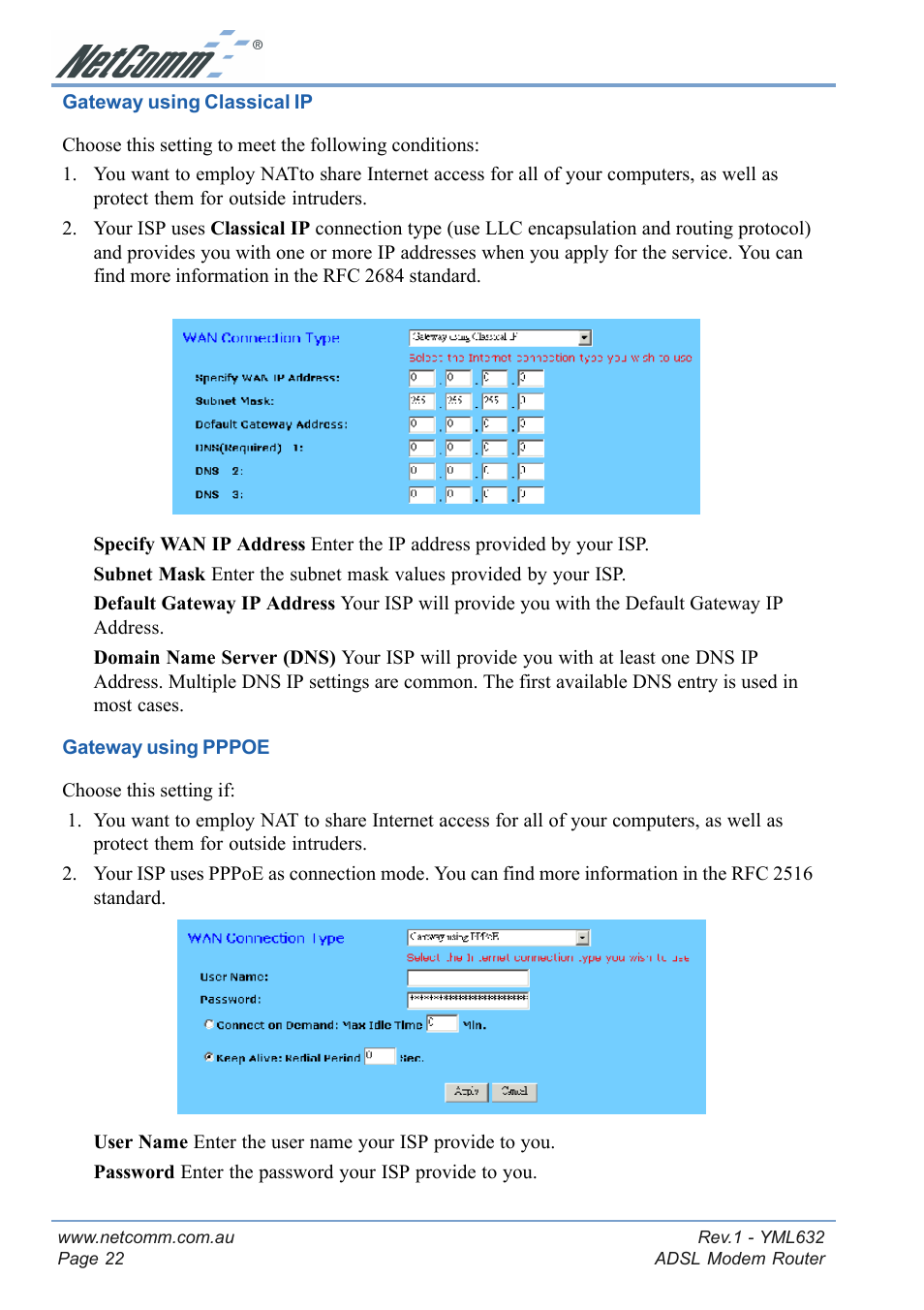 NetComm NB3300 User Manual | Page 22 / 48