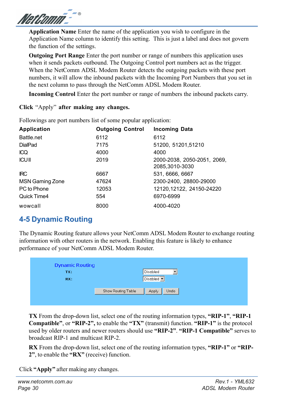 5 dynamic routing | NetComm NB3300 User Manual | Page 30 / 48