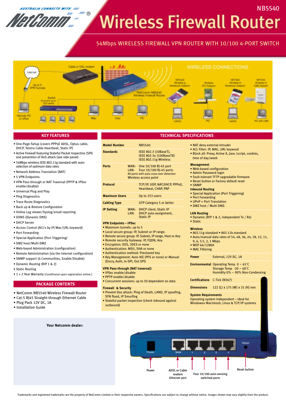Nb5540 | NetComm NB5540 User Manual | Page 2 / 2