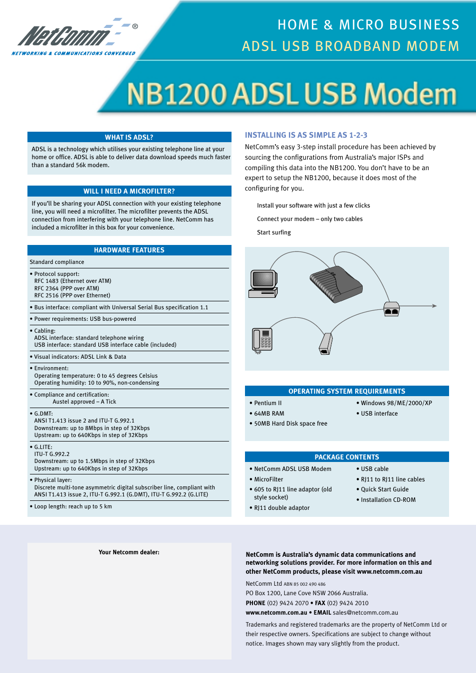 NetComm NB1200 User Manual | Page 2 / 2