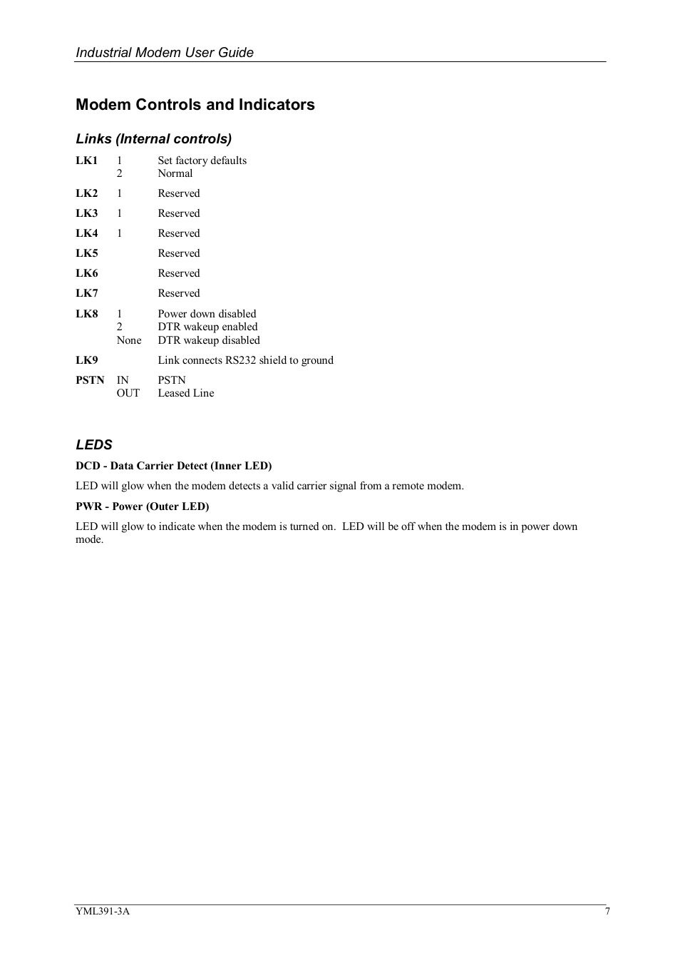 Modem controls and indicators | NetComm IG6000 User Manual | Page 7 / 23