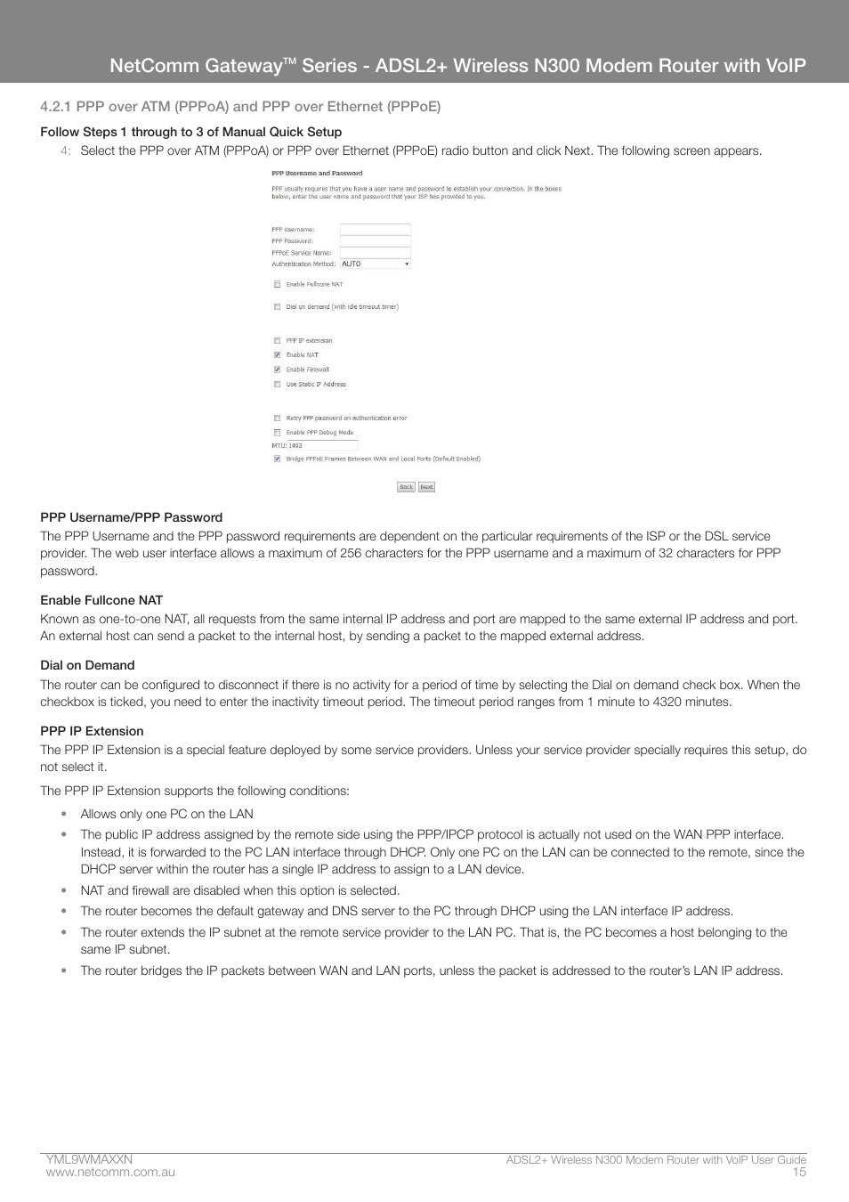 Netcomm gateway | NetComm N300 User Manual | Page 15 / 65