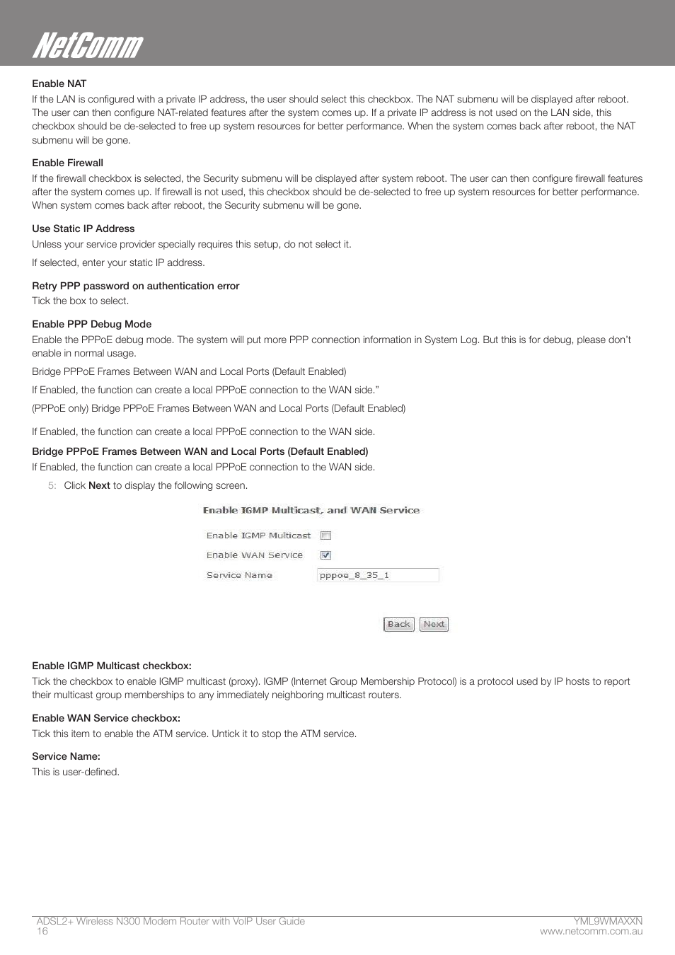 NetComm N300 User Manual | Page 16 / 65