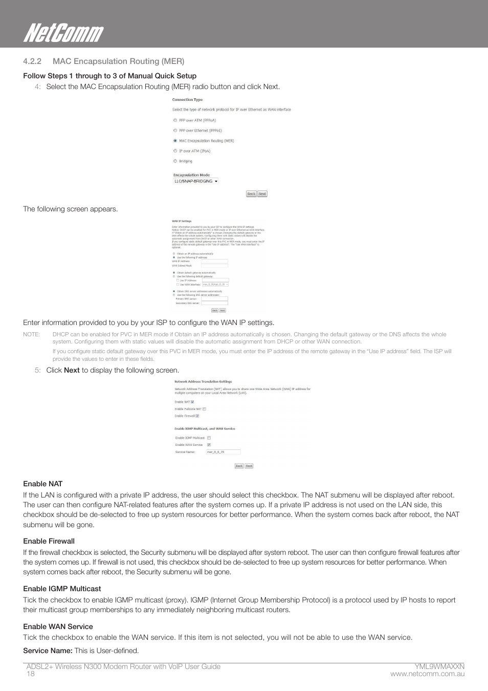 NetComm N300 User Manual | Page 18 / 65