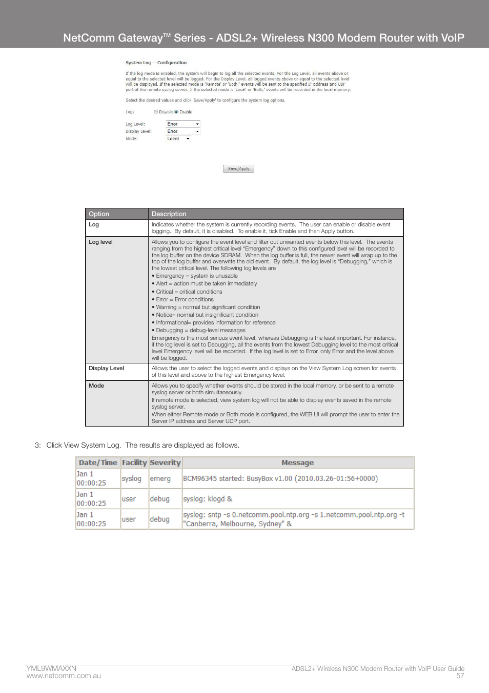 Netcomm gateway | NetComm N300 User Manual | Page 57 / 65