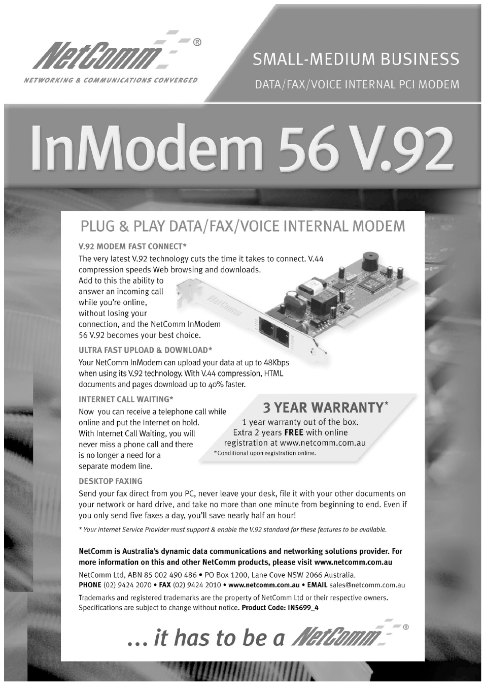 NetComm IN5699 User Manual | Page 12 / 12