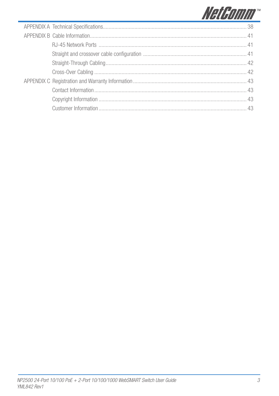 NetComm NP2500 User Manual | Page 3 / 46