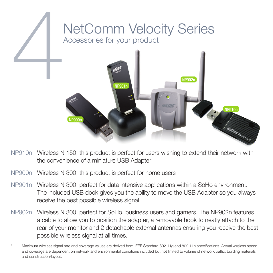 Netcomm velocity series | NetComm Router N300 User Manual | Page 6 / 6