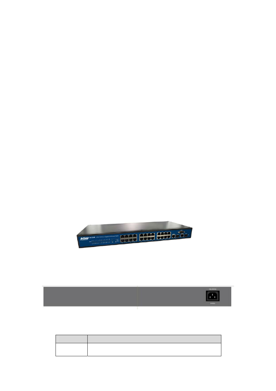 Installation, Np2724m, 2.2. product description overview | Switch front and rear panel | NetComm NP2724M User Manual | Page 4 / 52