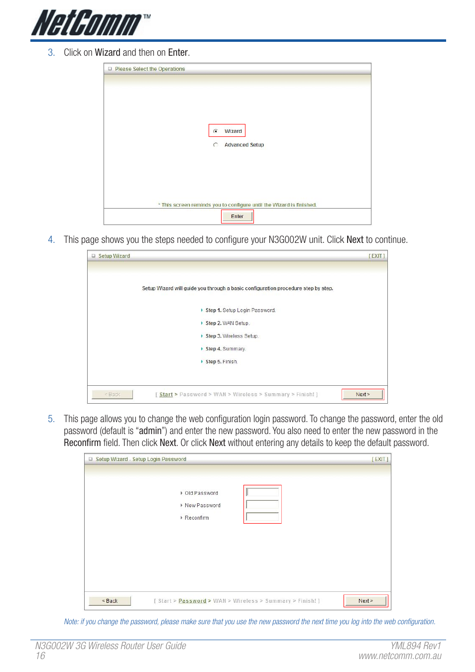 NetComm N3G002W User Manual | Page 16 / 72