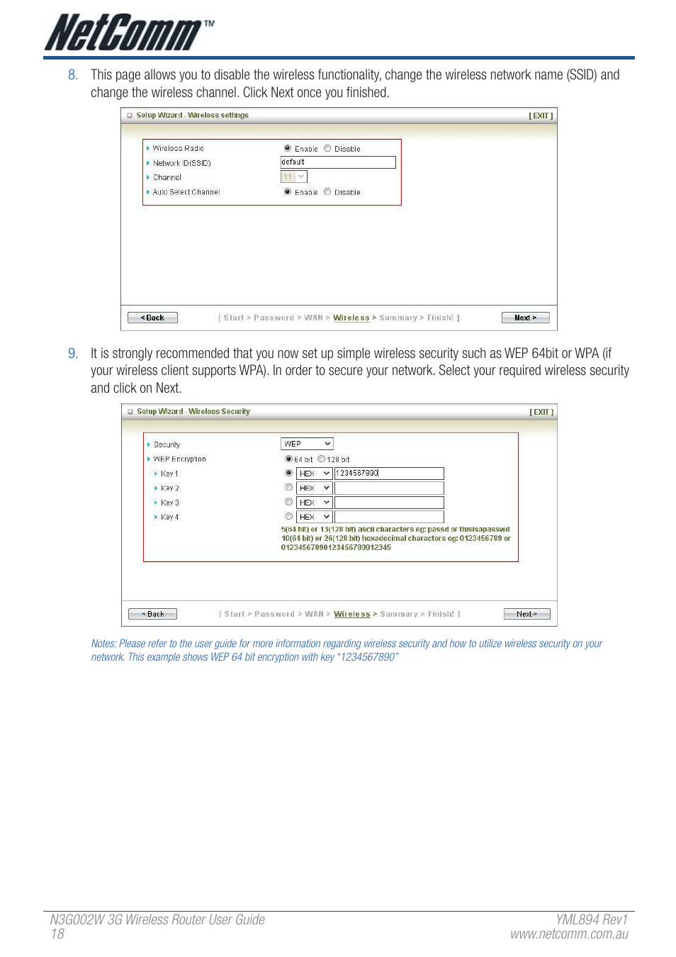 NetComm N3G002W User Manual | Page 18 / 72