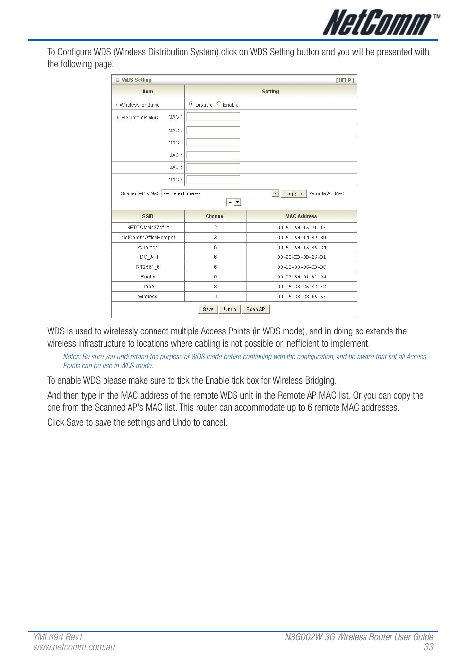 NetComm N3G002W User Manual | Page 33 / 72