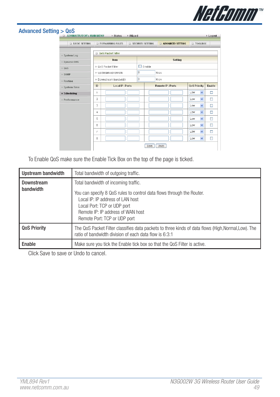 NetComm N3G002W User Manual | Page 49 / 72