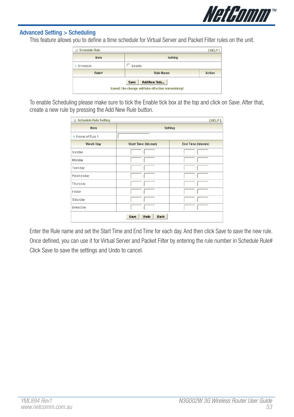 NetComm N3G002W User Manual | Page 53 / 72