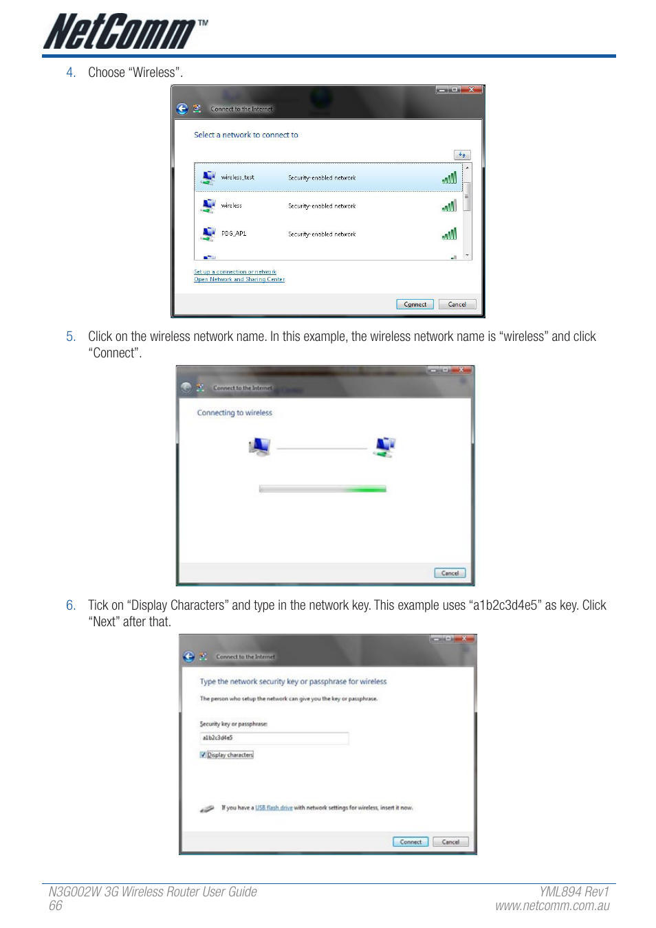 NetComm N3G002W User Manual | Page 66 / 72