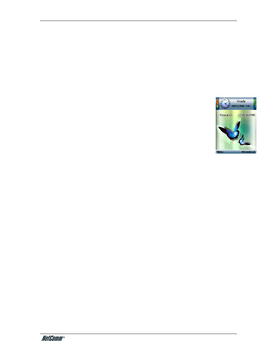 Chapter 4: configuring the v24w wifi voip phone, Home screen | NetComm V24W User Manual | Page 18 / 46