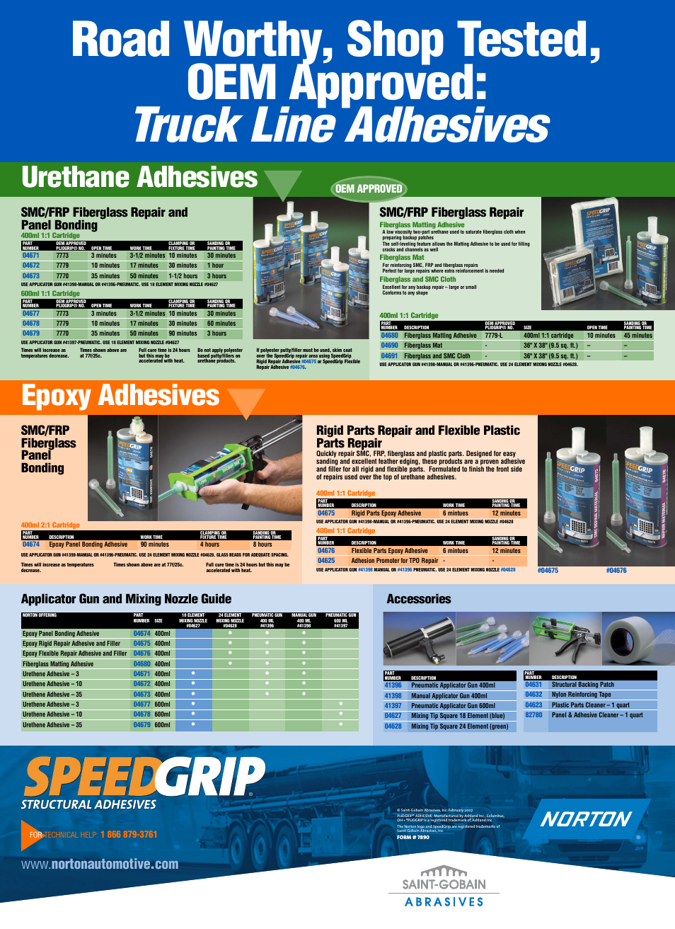 Norton Abrasives SpeedGrip Epoxy Adhesive User Manual | 1 page