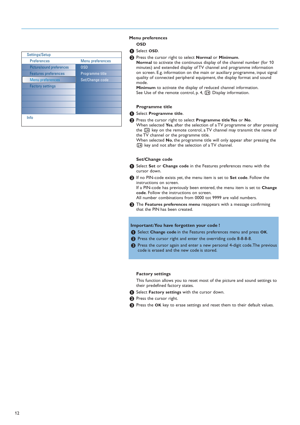 New Transducers 42PF9830/10 User Manual | Page 12 / 63