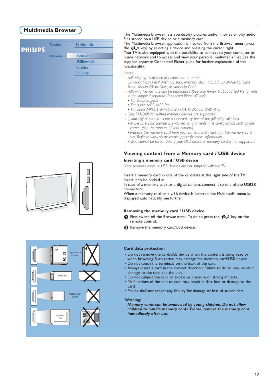 Multimedia browser | New Transducers 42PF9830/10 User Manual | Page 19 / 63