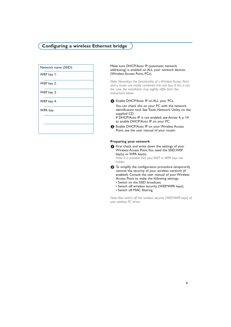 Configuring a wireless ethernet bridge | New Transducers 42PF9830/10 User Manual | Page 51 / 63